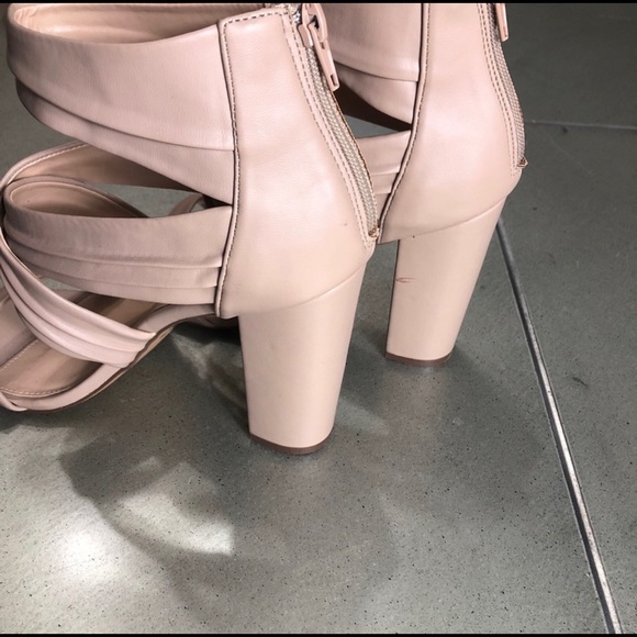 CHARLOTTE RUSSE Carissa Heels Wrap front NUDE 9 - Picture 9 of 13